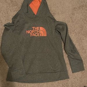 The north face sweatshirt peach/gray